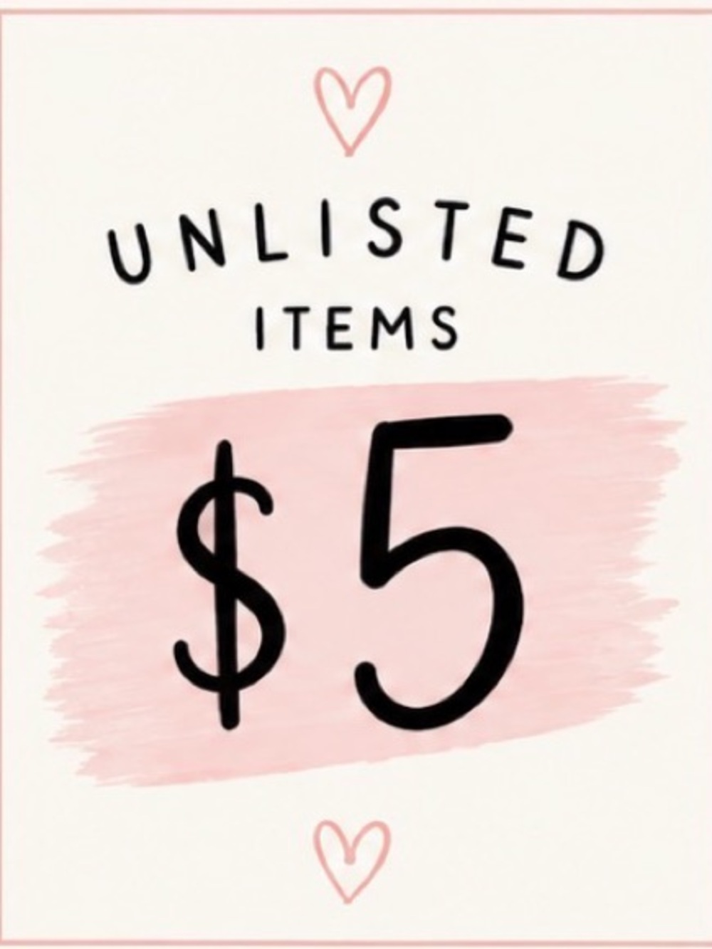 $5 Unlisted Item